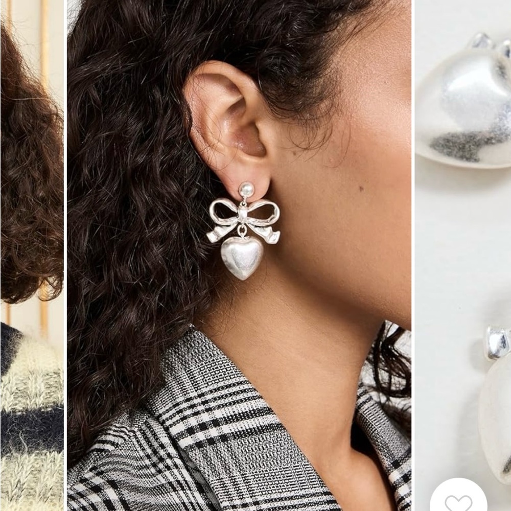 Clare V Heart Drop Earrings